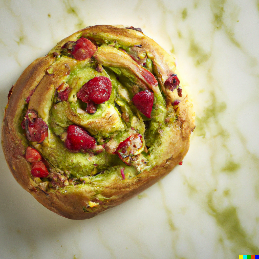 HIGH-PROTEIN PISTACHIO STRAWBERRY ROLLS